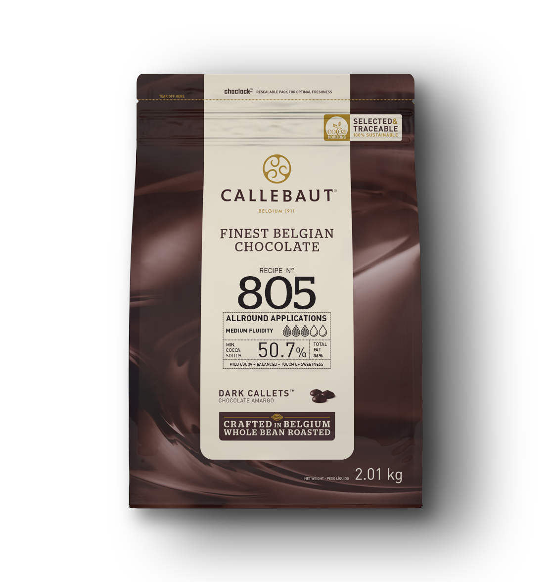 Callebaut - Chocolate Amargo 805 Callebaut 50,7% - 2,01kg